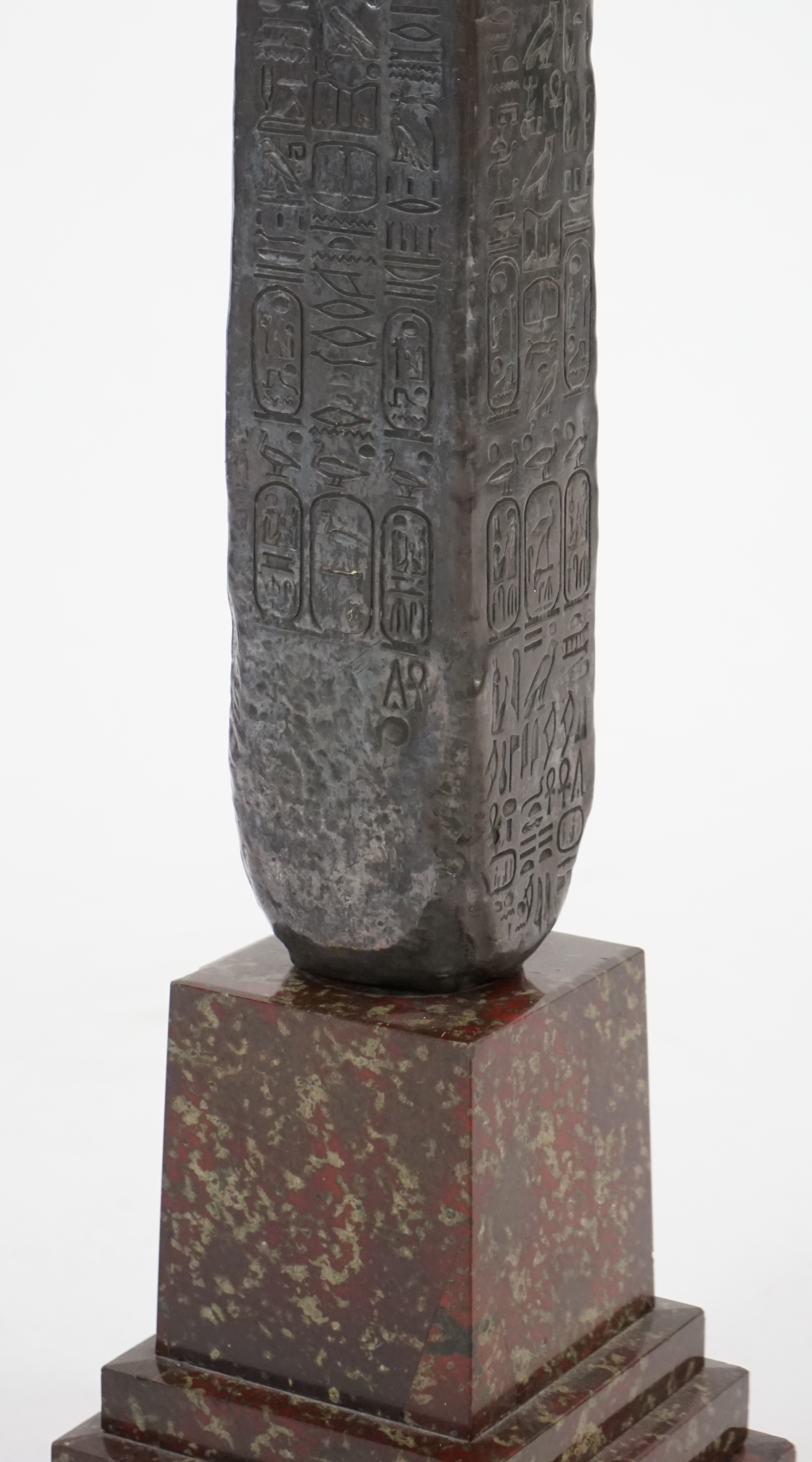 A 19th century Grand Tour style bronzed model of Cleopatra's Needle